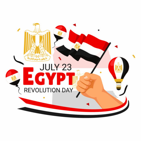 12 Egypt Revolution Day Illustration cover image.