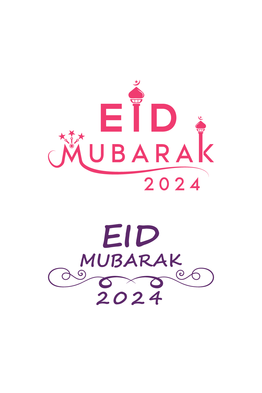 Eid Logo & Greetings pinterest preview image.