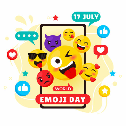 14 World Emoji Day Illustration cover image.