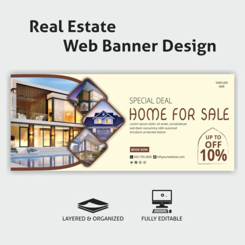 Real Estate Web Banner Design cover image.