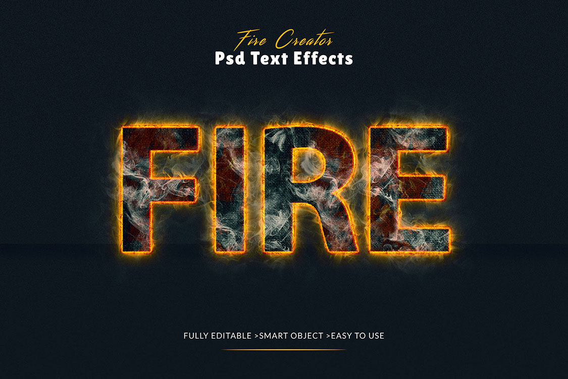 fire text effects 08 211