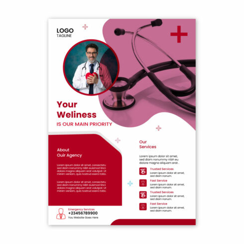 Professional Medical Flyer template Design cover image.
