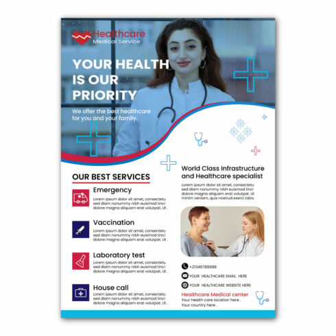 Professional Medical Flyer Template Design cover image.