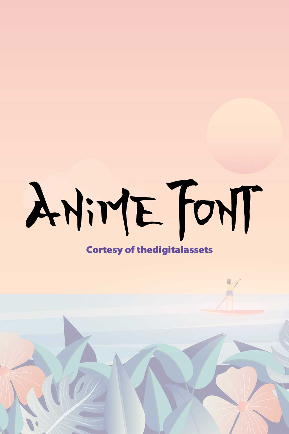 Anime Font | Best for Antinational movies | TTF pinterest preview image.