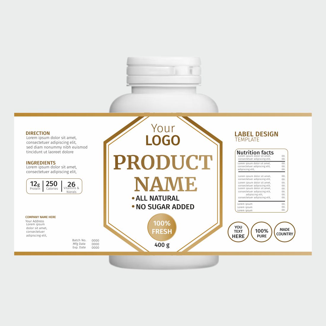 Product Label Design preview image.