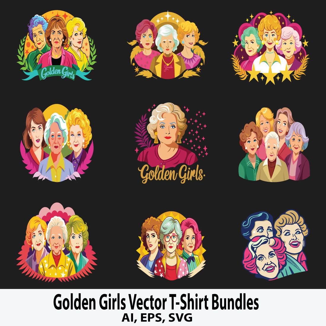golden girls vector t shirt bundles 494