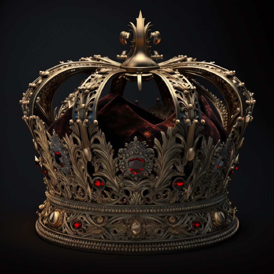 Gothic crown illustration preview image.