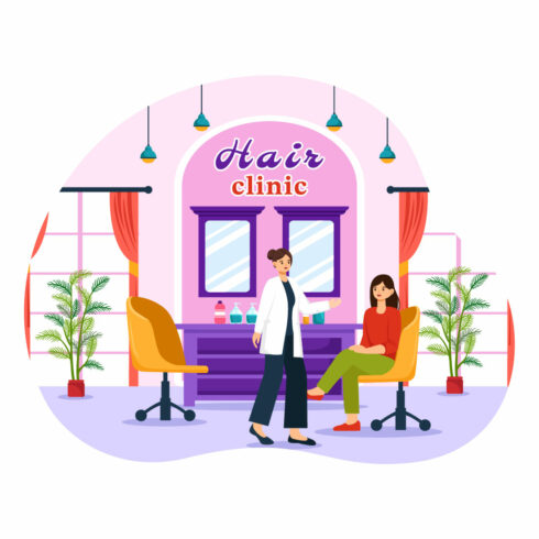 8 Hair Clinic Illustration cover image.