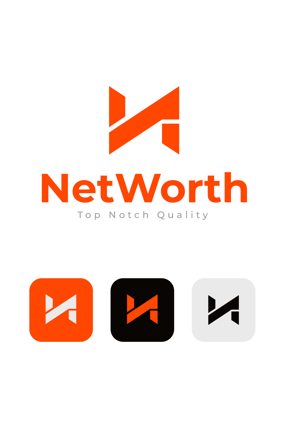 Networth logo Design template - Editable pinterest preview image.