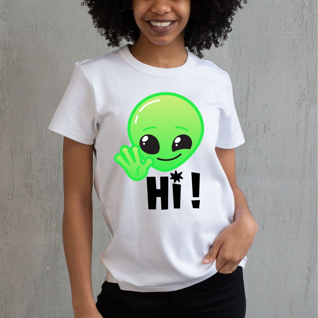 Alien T-shirt Design preview image.