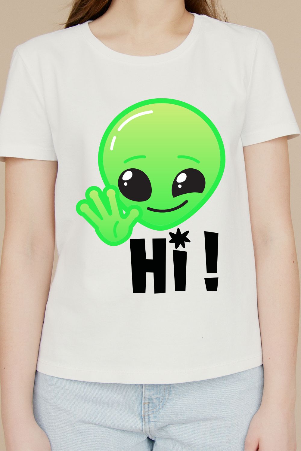 Alien T-shirt Design pinterest preview image.