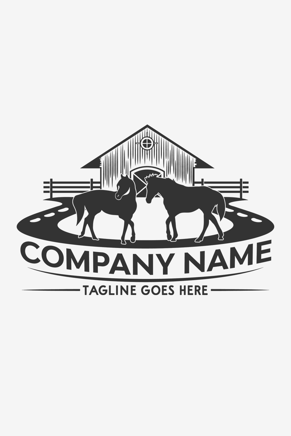 Horse Farm logo for horse Related business purpose pinterest preview image.