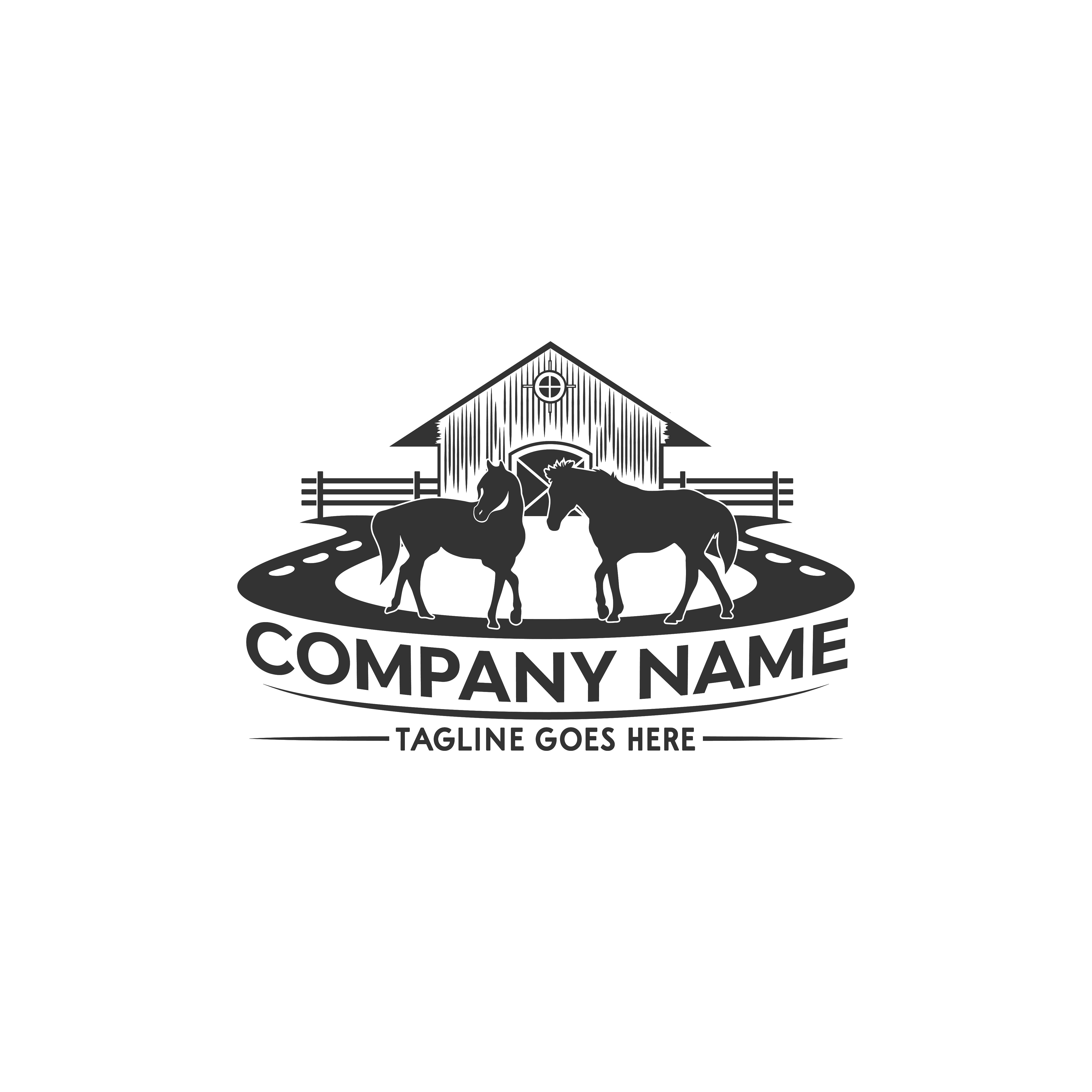 Horse Farm logo for horse Related business purpose cover image.
