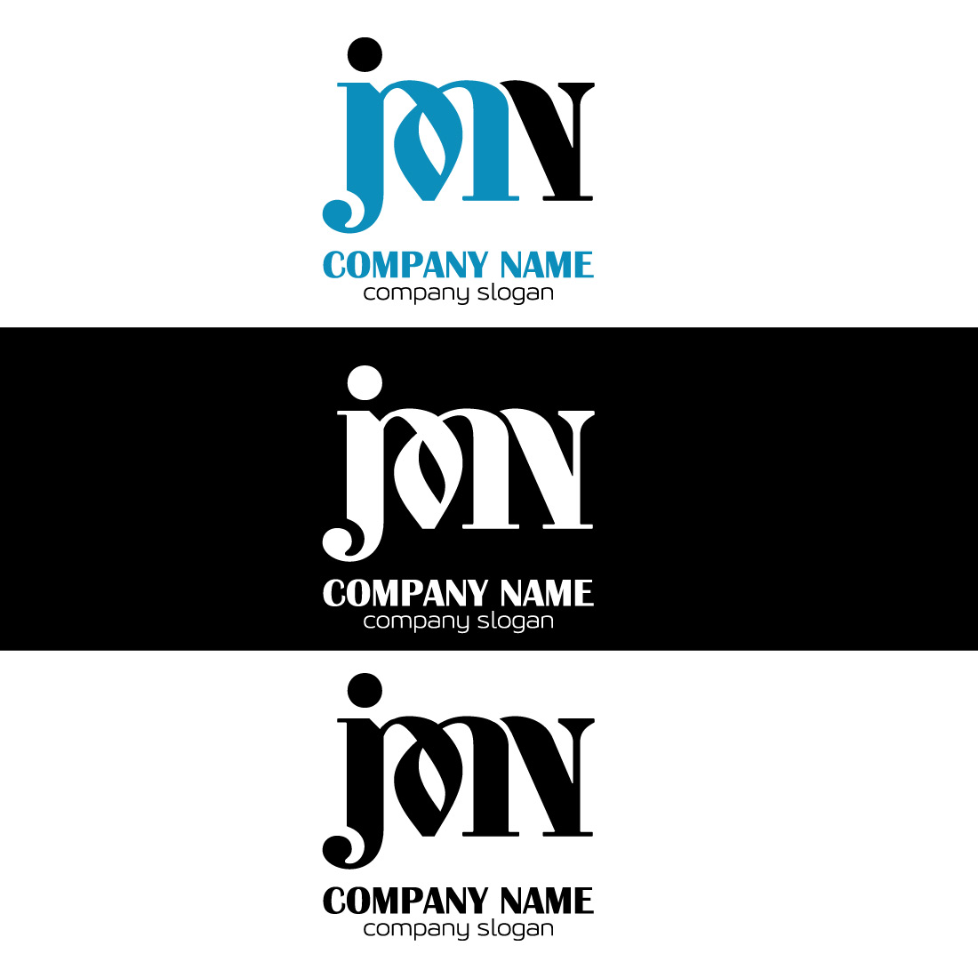 JMN Letter Logo Template-Brand Identity preview image.