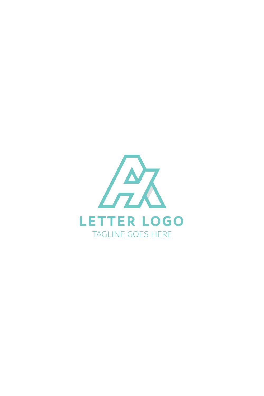 Professional letter AH logo design pinterest preview image.