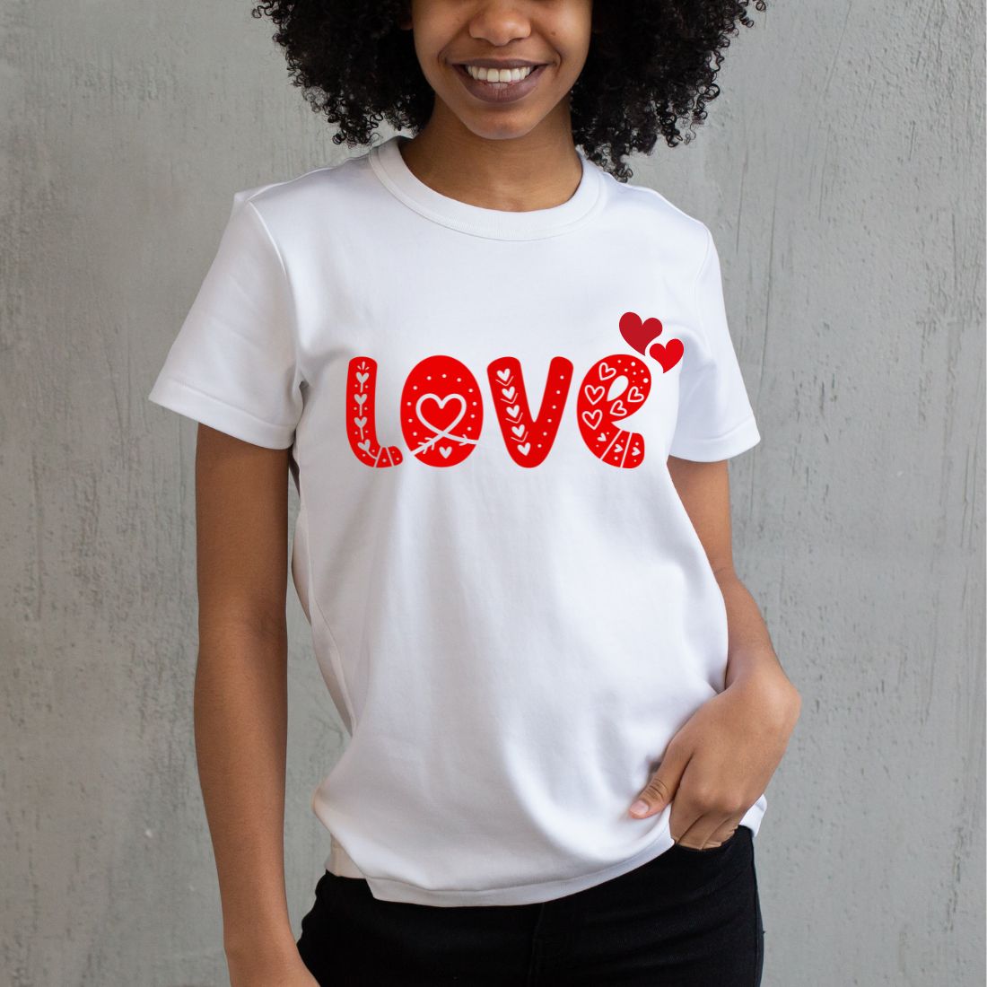 Love T-shirt Design preview image.