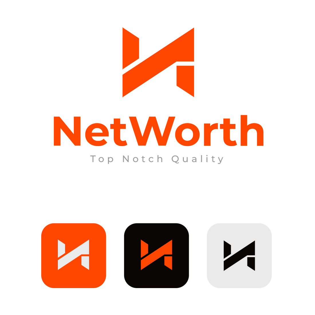 Networth logo Design template - Editable cover image.