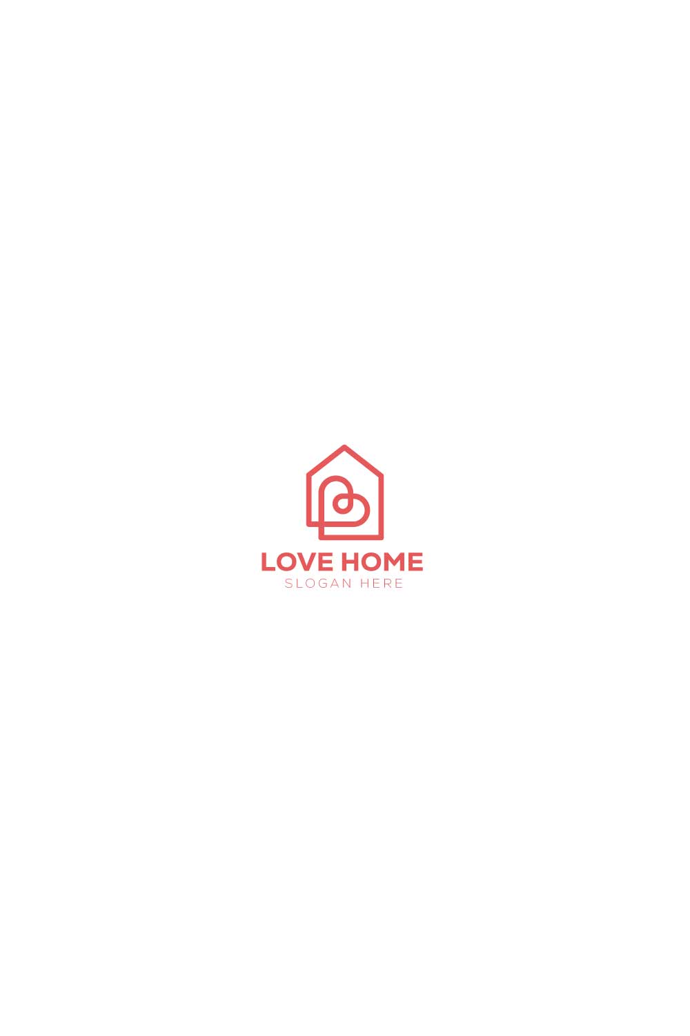 Creative Home Logo Love House logo design pinterest preview image.