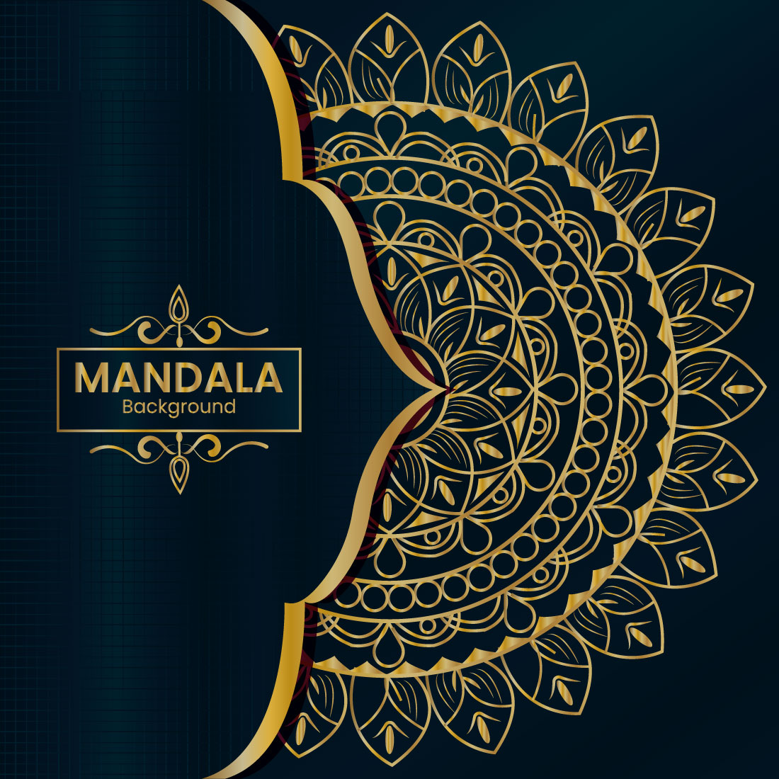Modern Luxury Mandala Background design preview image.