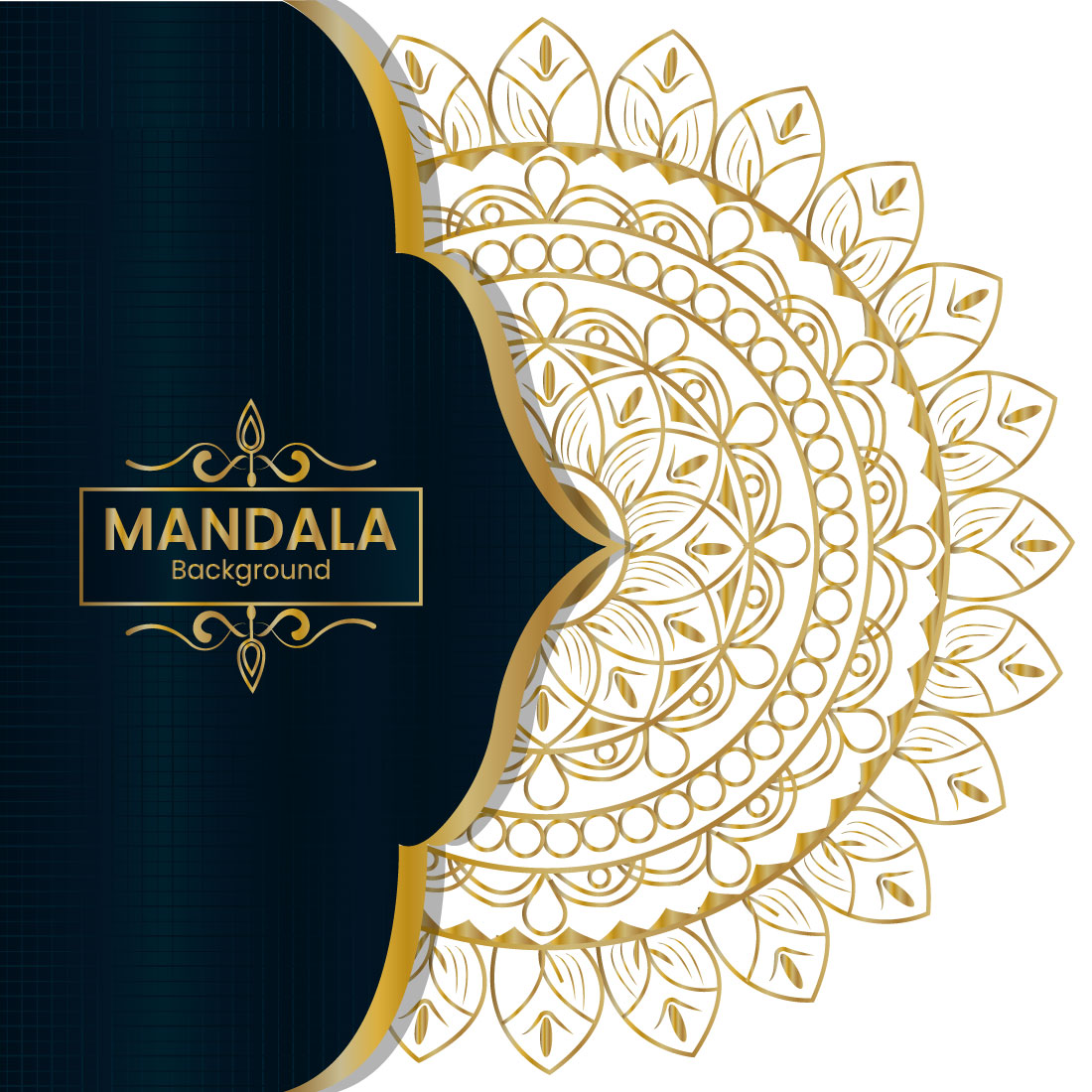 Modern Luxury Mandala Background design cover image.