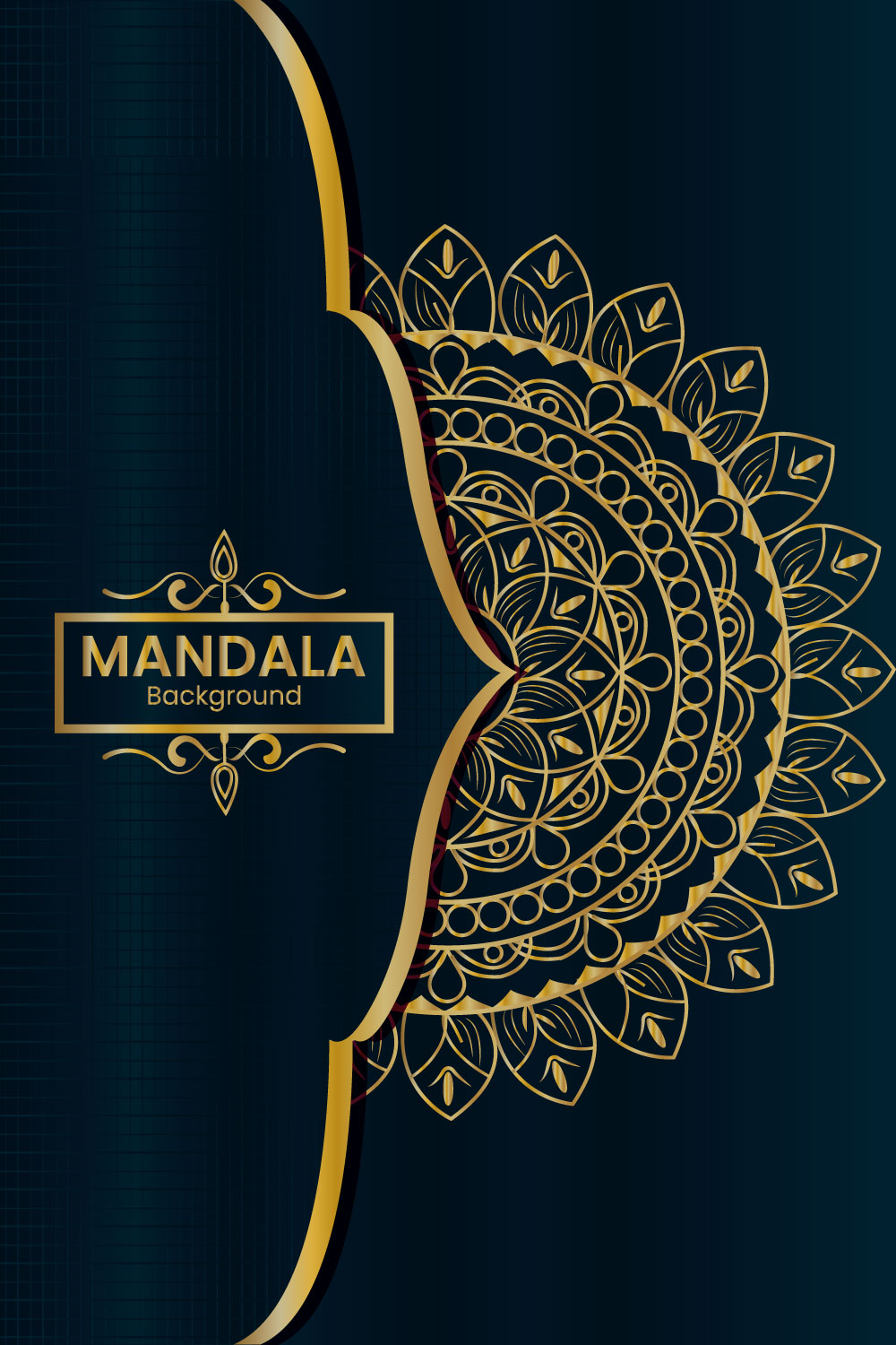 Modern Luxury Mandala Background design pinterest preview image.