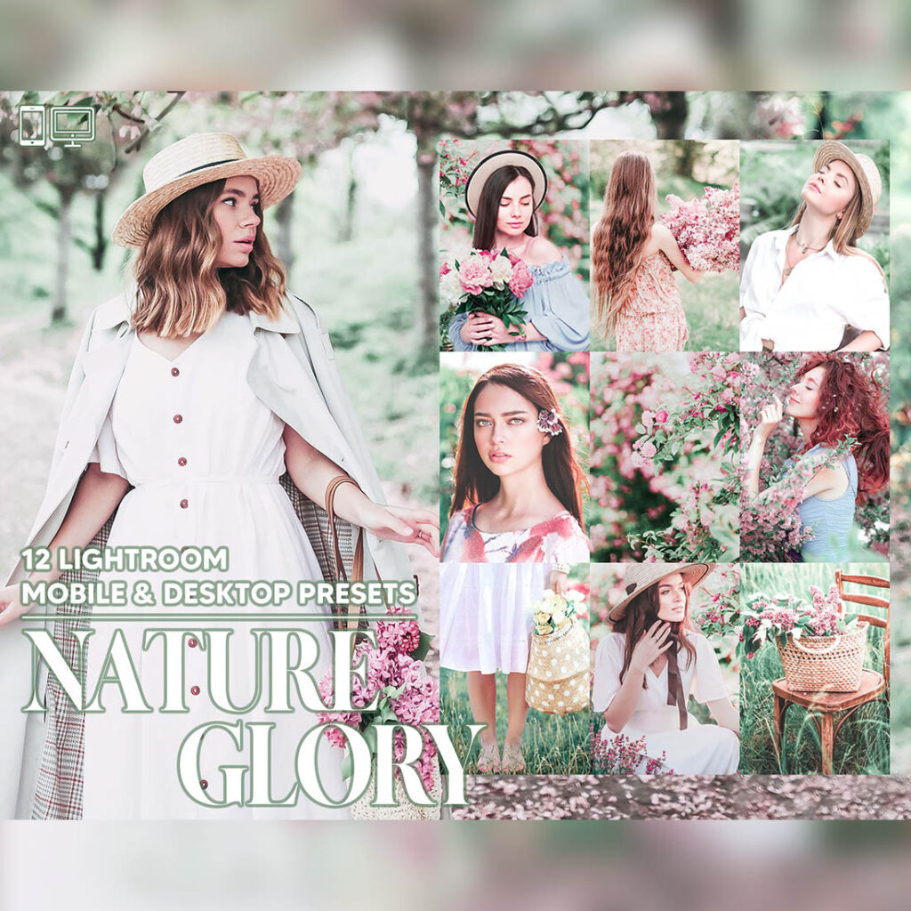 12 Nature Glory Lightroom Presets, Spring Mobile Preset, Bright Desktop ...