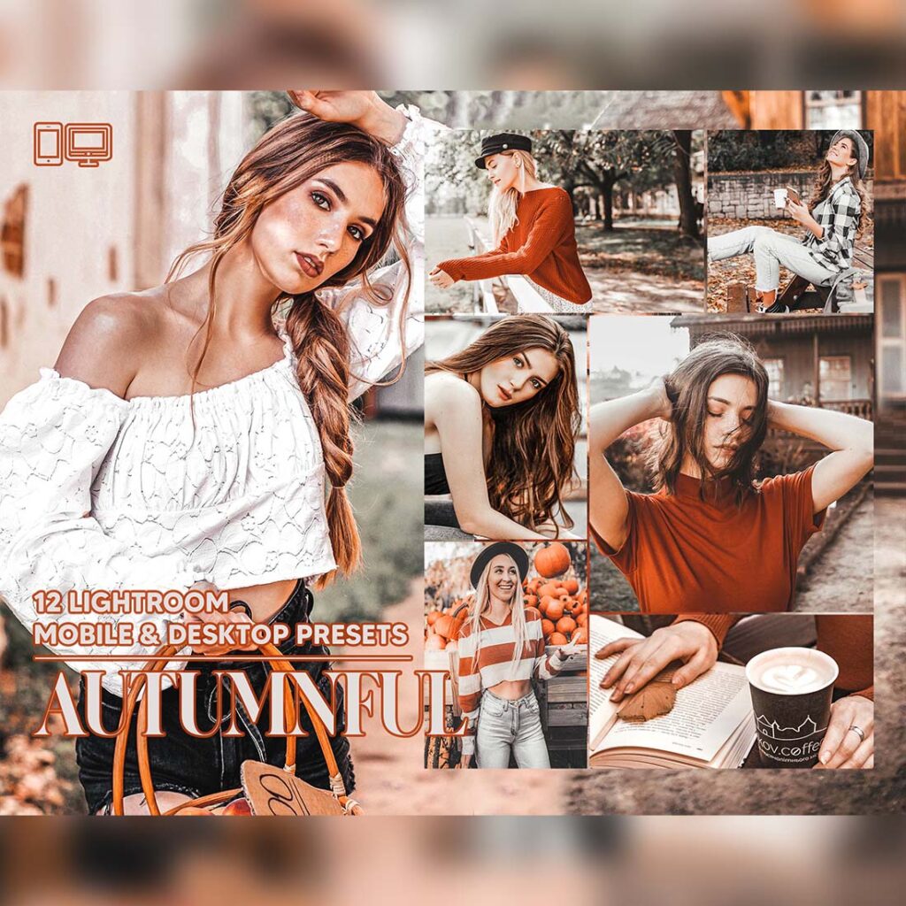 12 Autumnful Lightroom Presets, Fall Mobile Preset, Warm Desktop LR ...