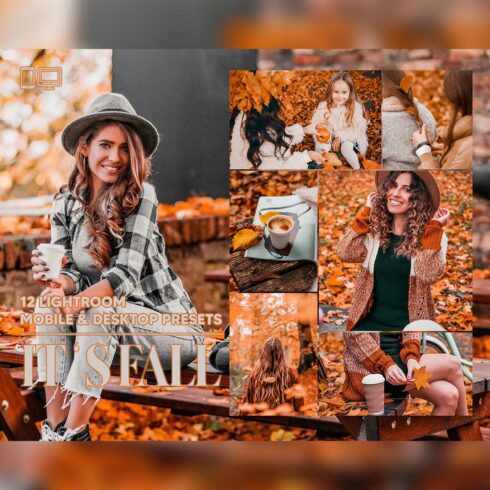 12 It's Fall Lightroom Presets, Autumn Mobile Preset, Halloween Desktop LR Lifestyle DNG Instagram October Filter Theme Portrait Season cover image.