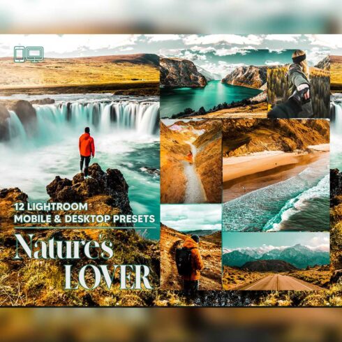 12 Nature's Lover Lightroom Presets, Landscape Mobile Preset, Scenery Desktop LR Lifestyle DNG Instagram Vibrant Filter Theme Portrait Season cover image.