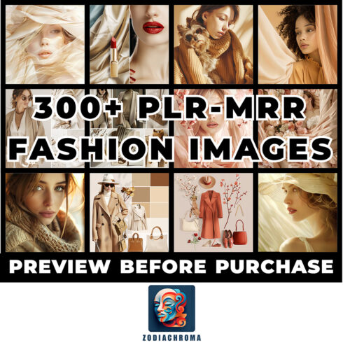 300 Aesthetic Fashion Stock Photos, Social Media, MRR & PLR, TikTok Luxe, Faceless Marketing Content, Faceless Stock Images, Marketing Story Slides cover image.