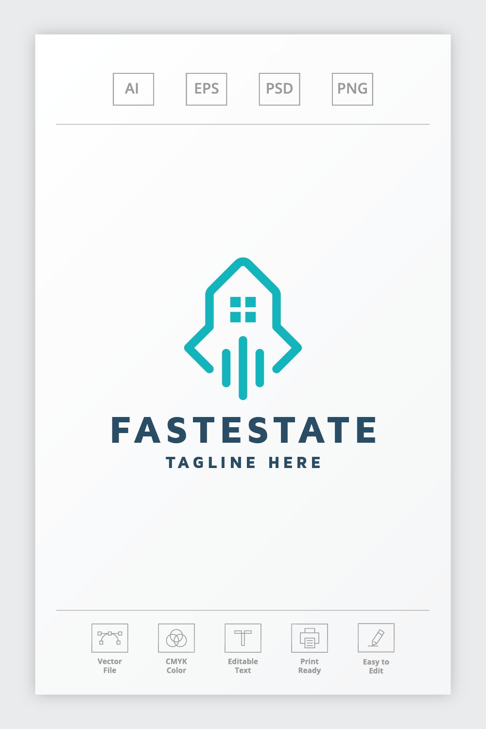Fast Real Estate Logo pinterest preview image.