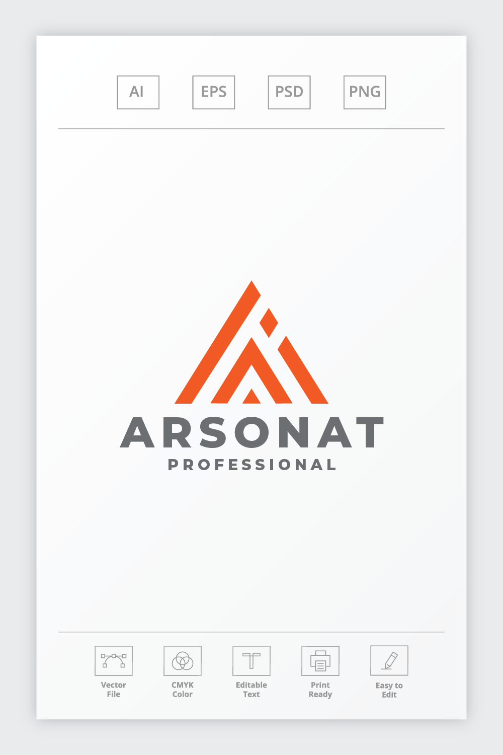 Arsonat Letter A Logo pinterest preview image.