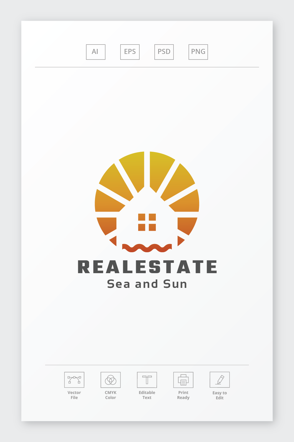 Beach Real Estate Logo pinterest preview image.