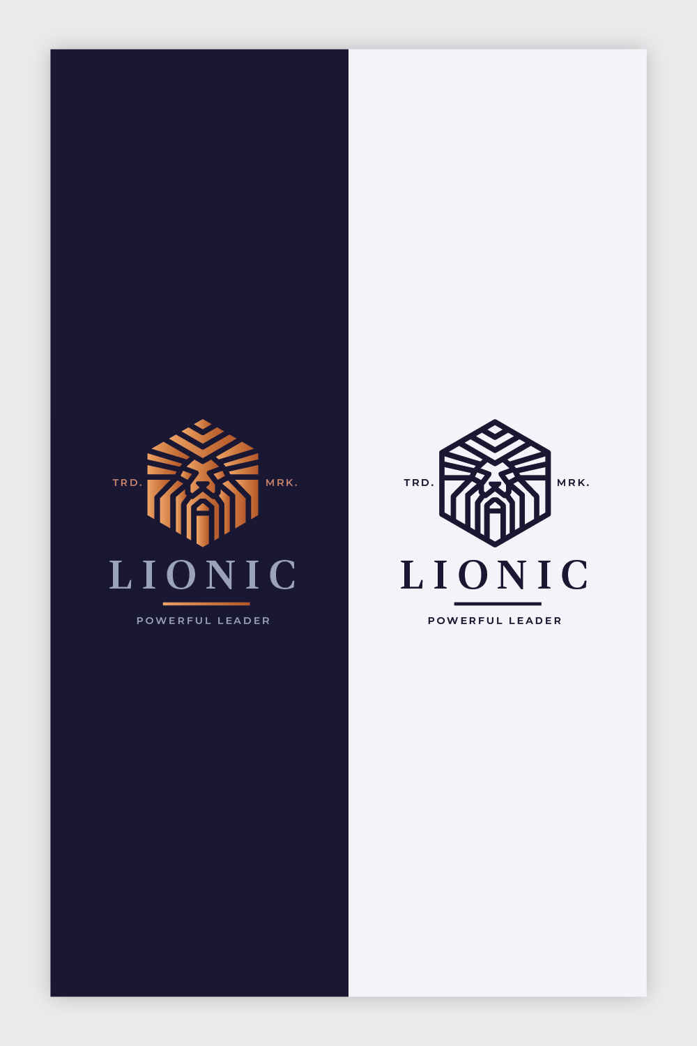 Lionic Lion Head Logo pinterest preview image.