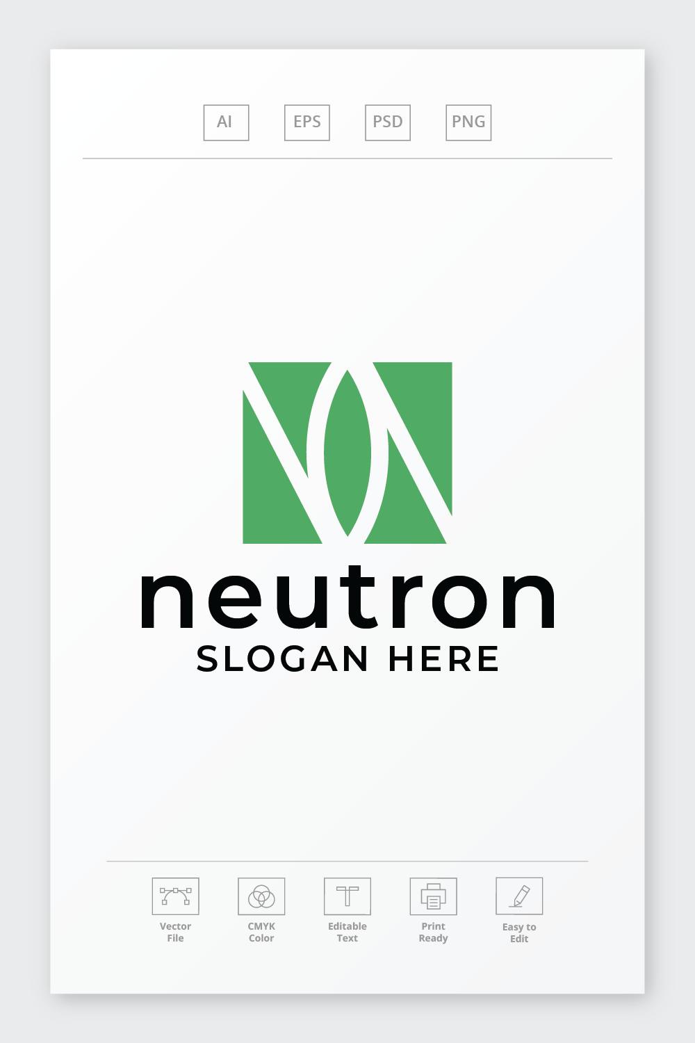 Neutron Letter N Logo pinterest preview image.