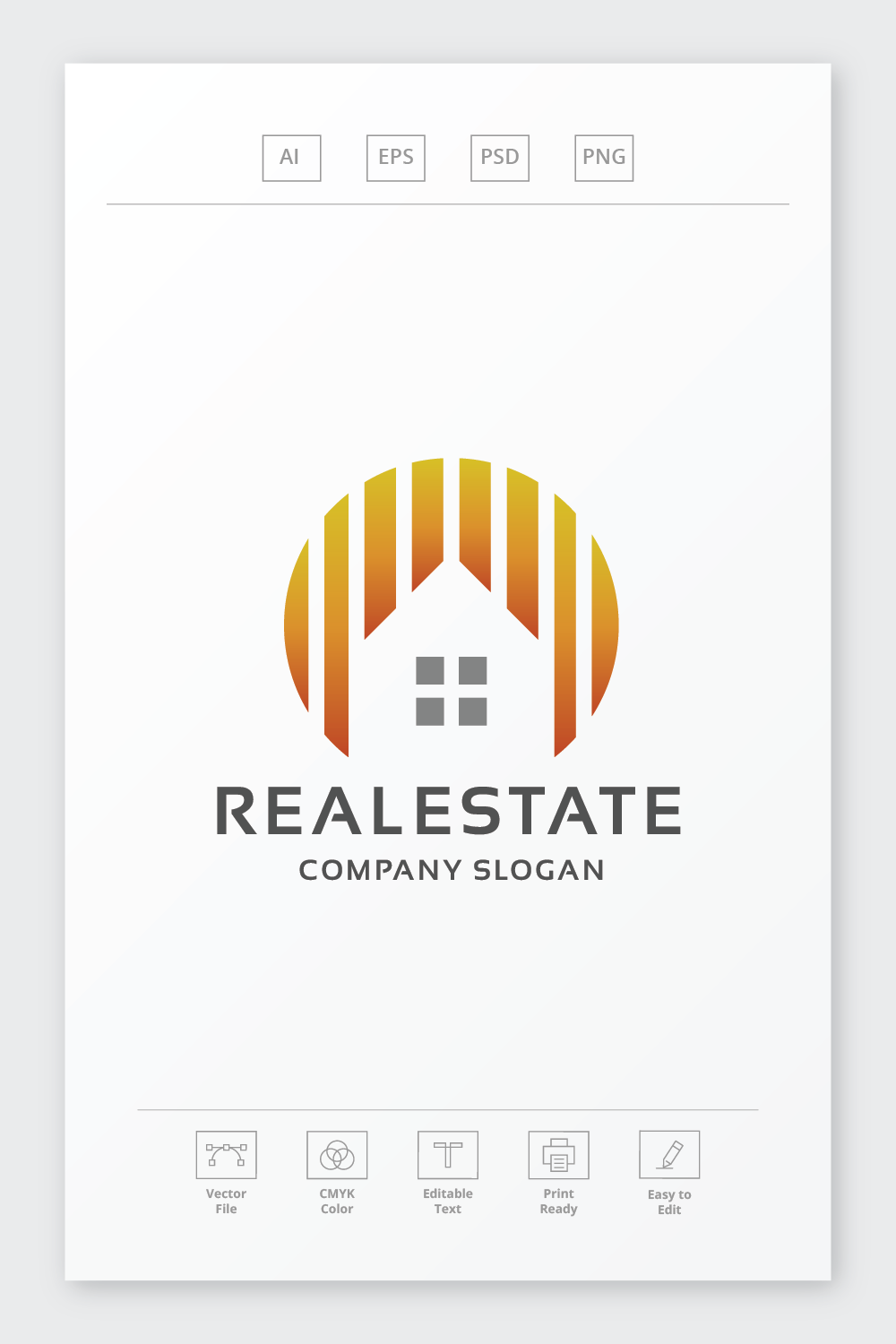 Sunny Real Estate Logo pinterest preview image.