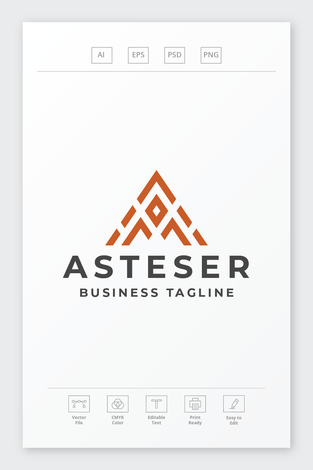 Asteser Letter A Logo pinterest preview image.