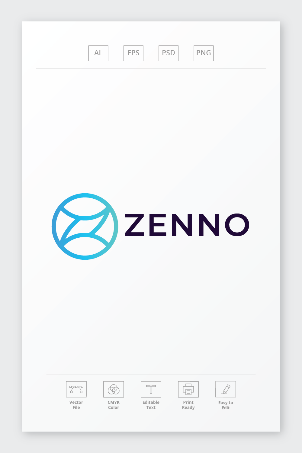 Zenno Letter Z Logo pinterest preview image.