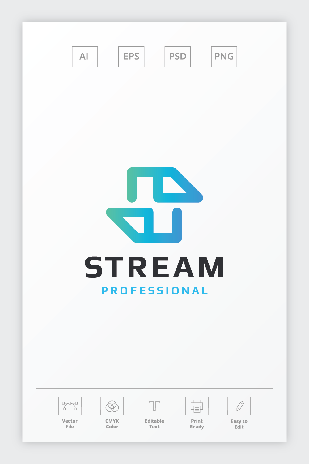 Stream Letter S Logo pinterest preview image.