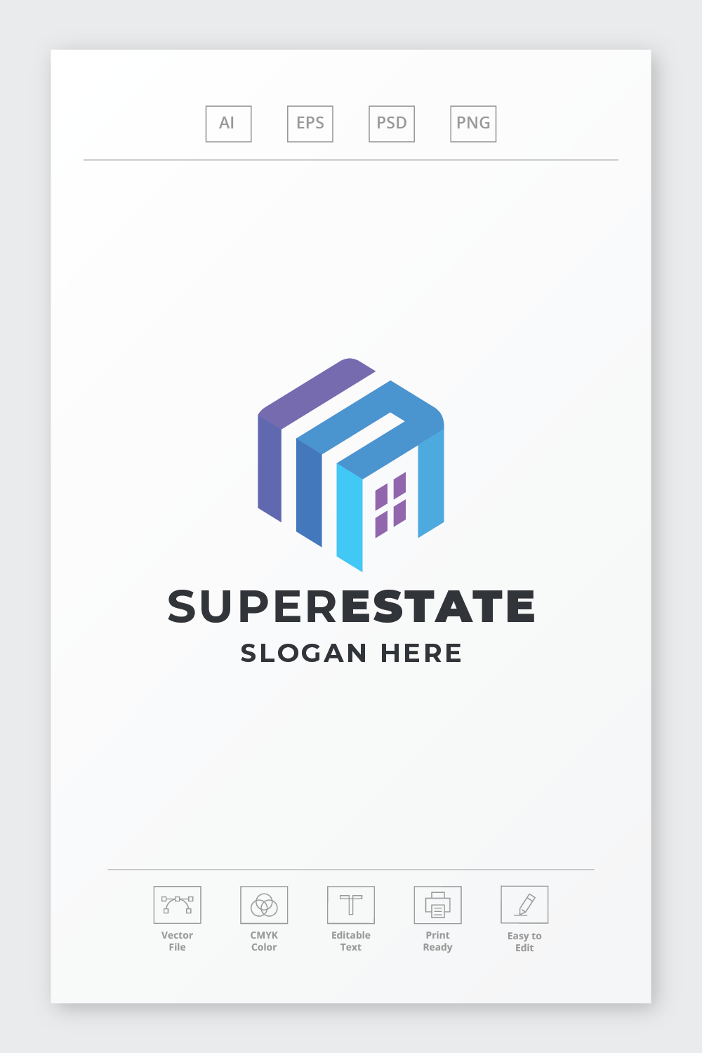Super Real Estate Letter S Logo pinterest preview image.