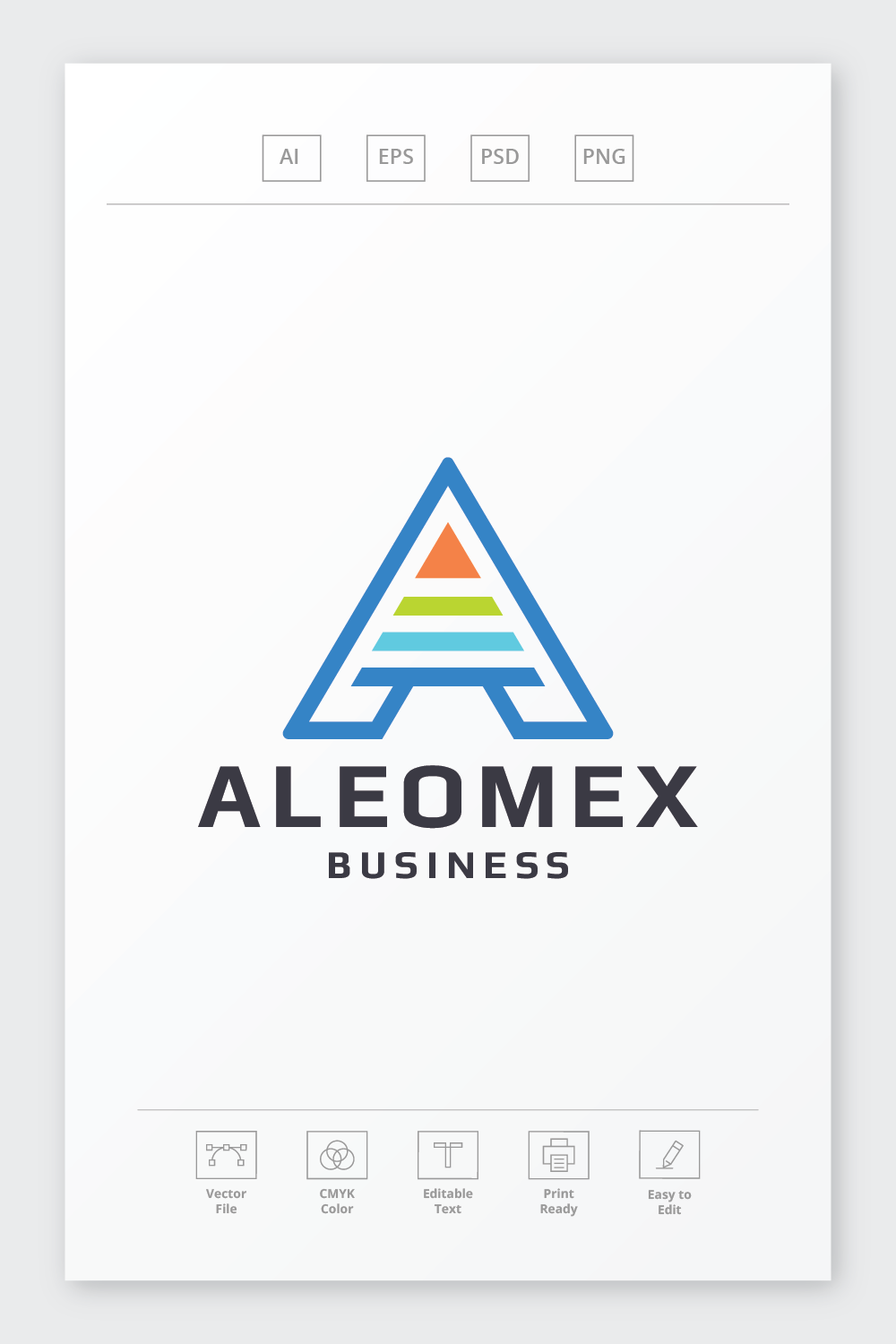 Aleomex Letter A Logo pinterest preview image.