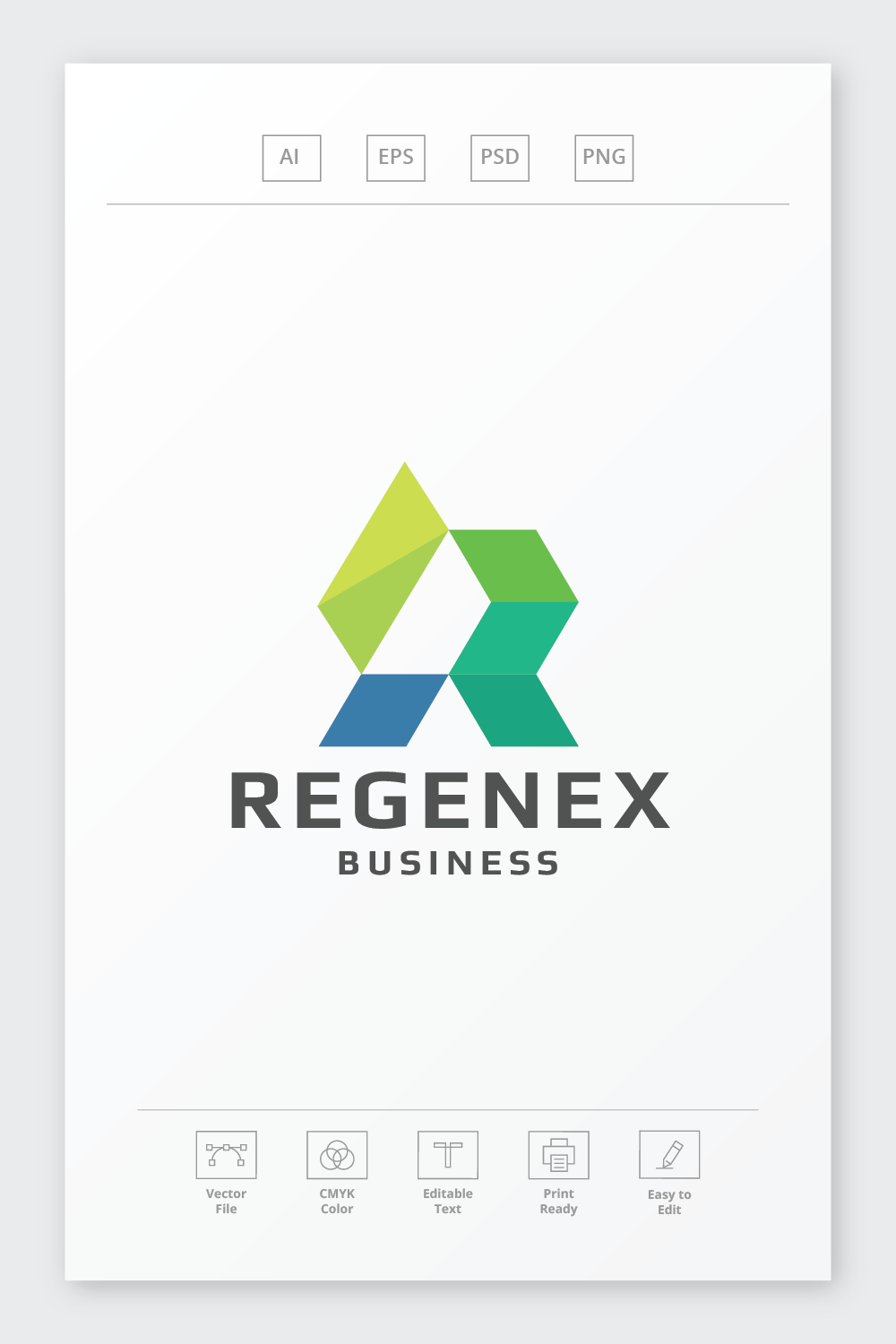 Regenex Letter R Logo pinterest preview image.