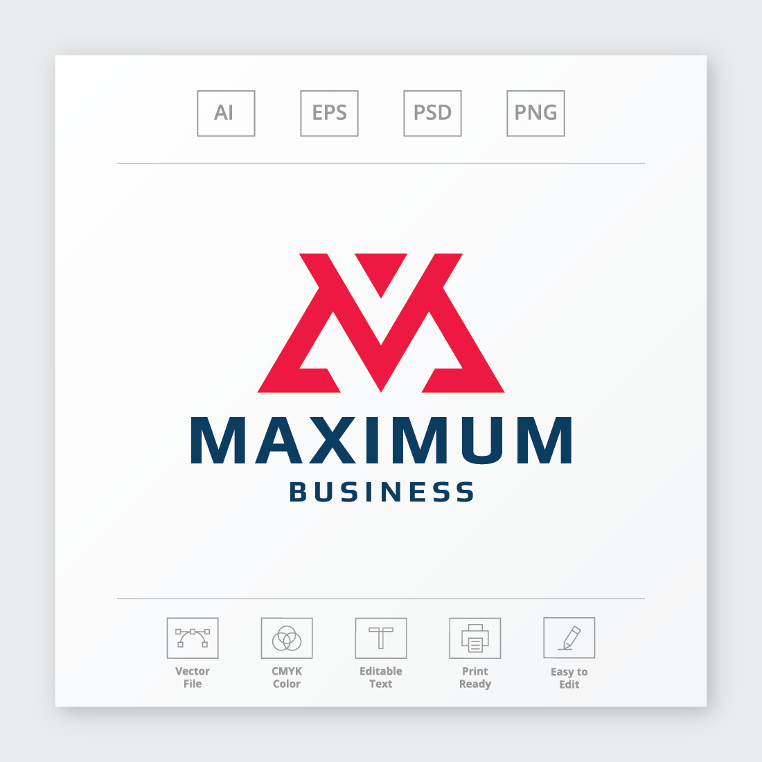 Maximum Letter M Logo preview image.