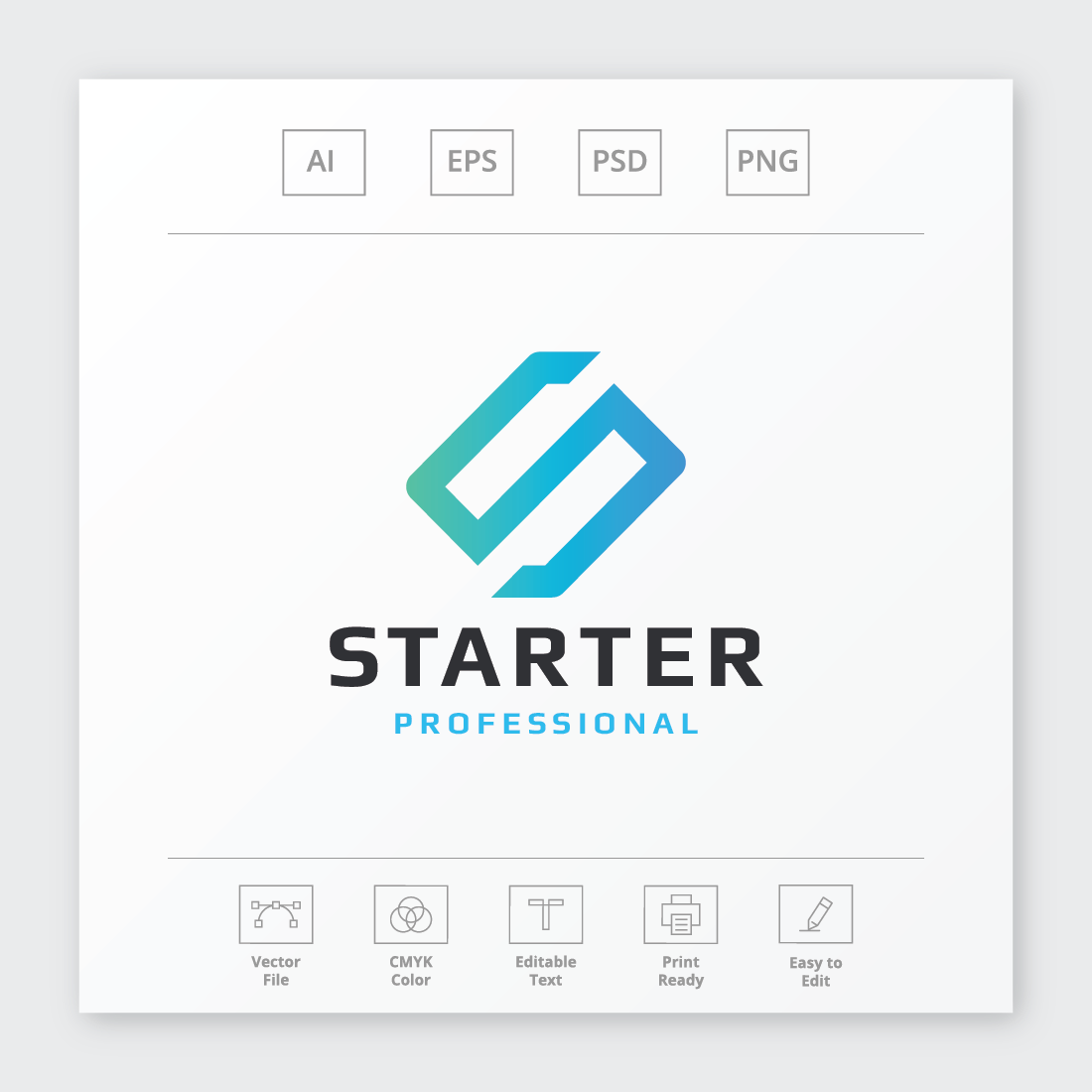 Starter Letter S Logo preview image.