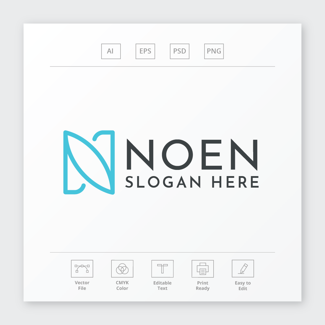 Noen Letter N Logo preview image.