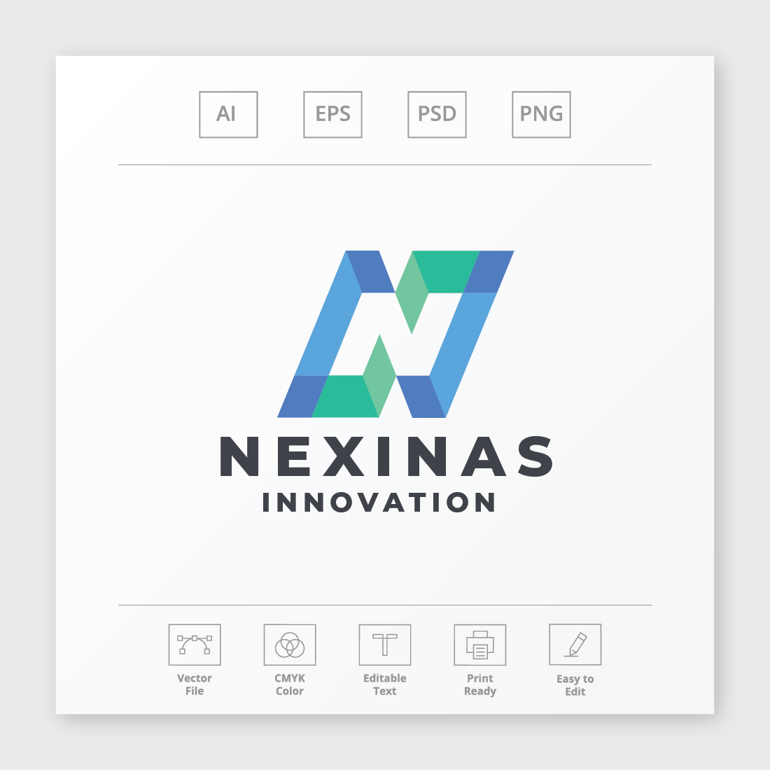 Nexinas Letter N Logo preview image.