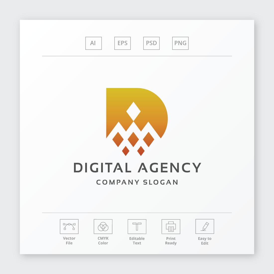 Digital Agency Letter D Logo preview image.