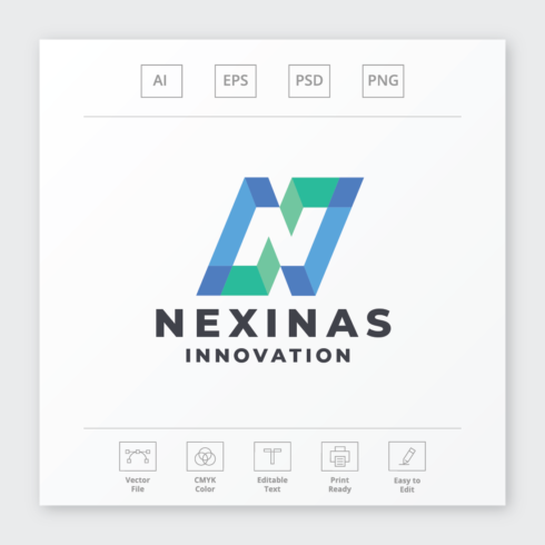 Nexinas Letter N Logo cover image.