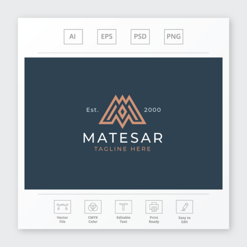 Matesar Letter M Logo cover image.