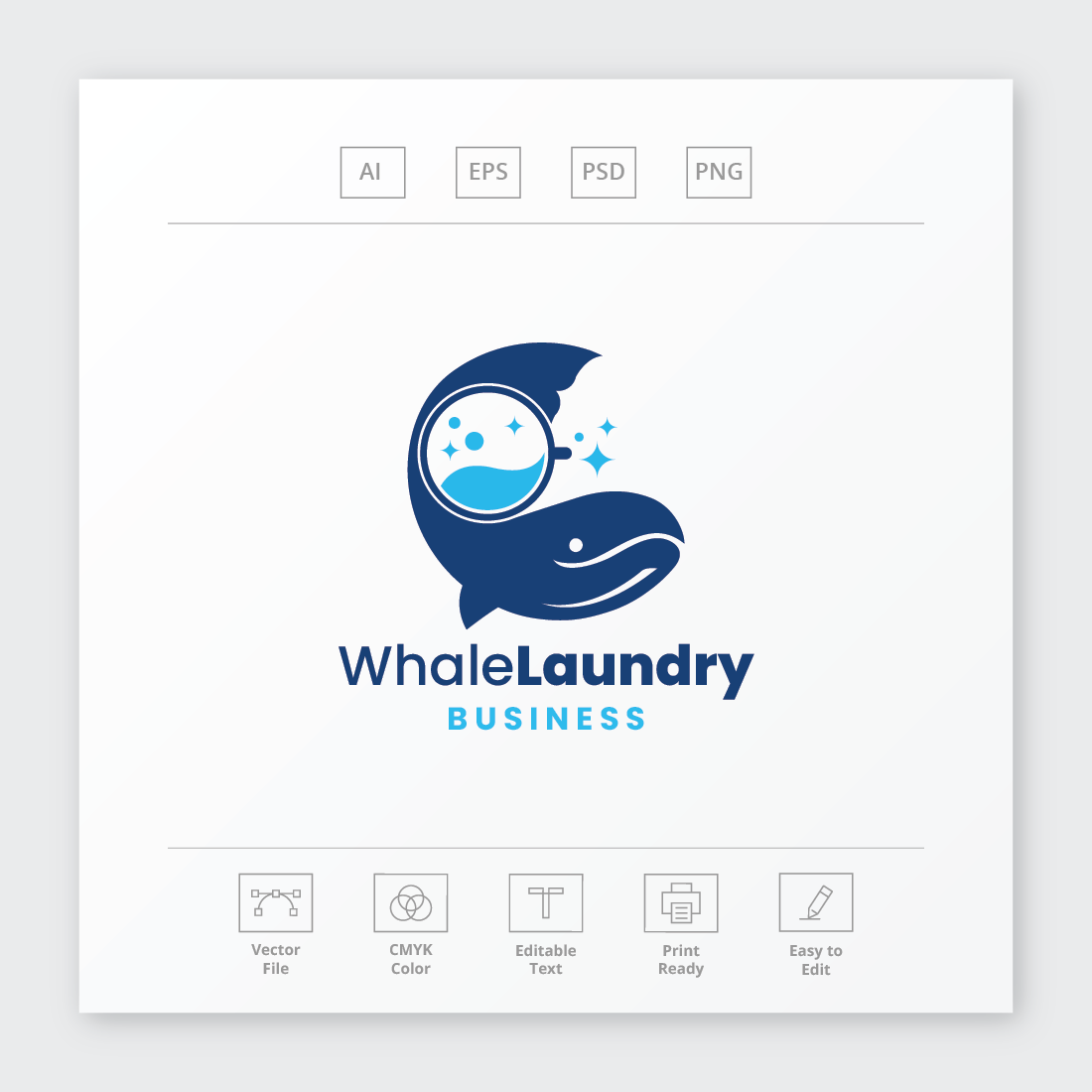 Whale Laundry Logo preview image.